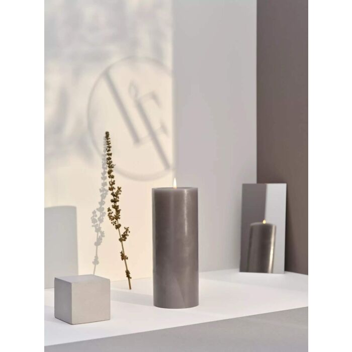 Bougies La Francaise - Large Pillar Candle - Grey
